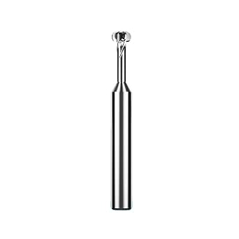 T-Type milling Cutter with Upper and Lower arc R-Angle, Length 50mm,Shank Diameter 4mmAluminum,3R0.5x0.5x1.5x25NL
