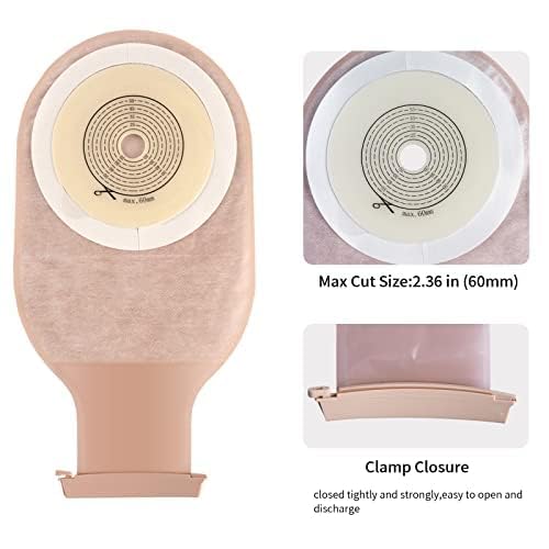 image for Heagimed 20 Pack Colostomy Bags, One Piece Ostomy Bag Ostomy Supplies,