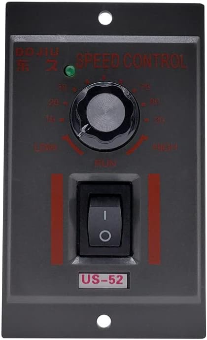 ด้านข้าง view of the DAVITU US-52 AC Motor Speed Controller with wiring diagram