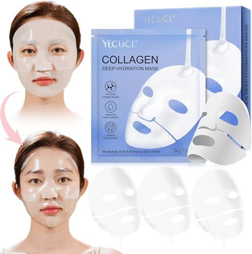 Collagen Face Mask, Collagen Night Wrapping Mask, Hydrating Overn...