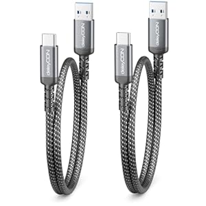 deleyCON 2x 0, 30m USB-A auf USB-C Kabel Kurz USB 3.0 5Gbps (USB 3.2 Gen1) Ladekabel Datenkabel für Smartphone Tablet Notebook Kamera HDD SSD Externe Festplatte Usw.