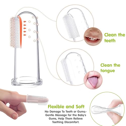Image of Kidology Baby Teether for 3 to 12 Months | Silicone Teething Toys & Soft Chew Toy for 3 Month Old Baby | BPA-Free Giraffe & Fruit Shapes with Finger Toothbrush | Ideal Baby Gift Set Boys Girls