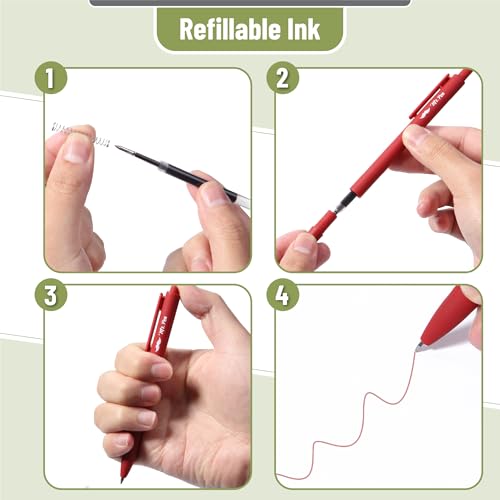 Image of Mr. Pen- Retractable Gel Pens, 12 Pack, Winter Forest Color Inks | Fine Point 0.5mm, Fast Dry, Smooth Writing, Cute Pens for Drawing, Writing Planner and School Supplies