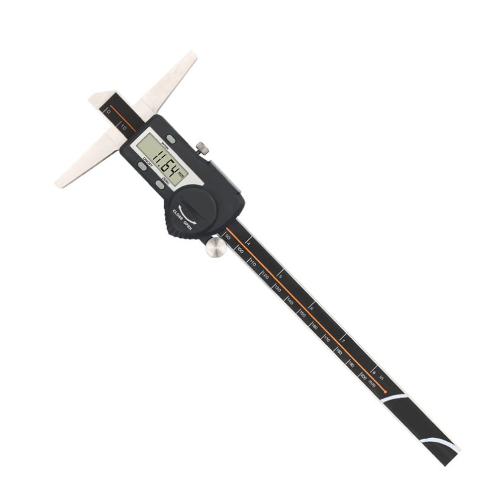 Calibro digitale professionale di profondità 300mm per gamma temprata per ganasce in acciaio inossidabile risoluzione 0.01mm Display LCD per uso industriale