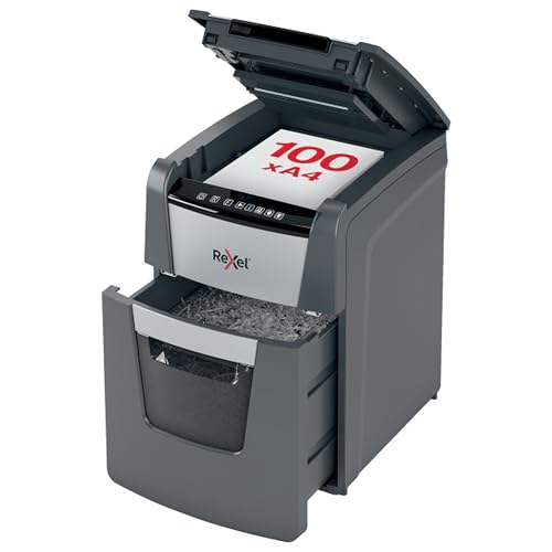 Destructeur de documents automatique Rexel coupe croisée P4 avec 12 feuilles lubrifiées