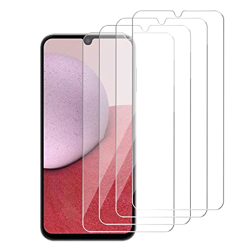 [4 Pack] iCsapr Glass Screen Protector Compatible for Samsung Galaxy A14 5G [9H Hardness]-HD Screen Tempered Glass Scratch Resistant Easy Install [Case Friendly][Bubble Free]2.5D Edge [Impact