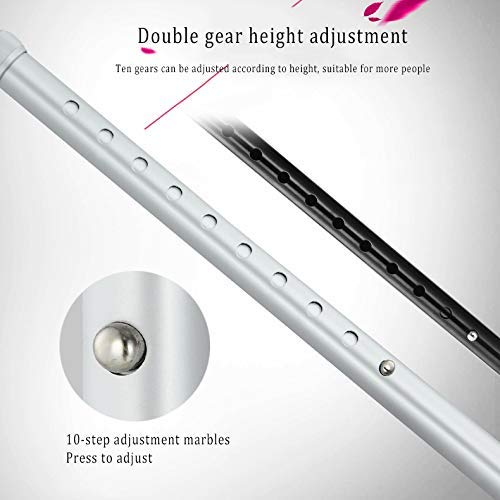 Bastones Muletas de antebrazo de Aluminio Ajustables para niños y Adultos de Baja Estatura, Mangos ergonómicos, Reduce la Fatiga del Brazo y el Dolor de Artritis, Caminar o Caminar Viga de Equilibrio