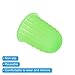 PATIKIL 0.59 Inch Rubber Finger Tips, 10 Pack Silicone Thumb Fingertip Protector Covers Guard Pads Thimble for Office Counting Sorting Sewing, Green Small Size