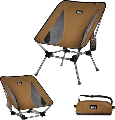 �A�E�g�h�A �`�F�A 2WAY �������߉\ �܂肽���� �L�����v �֎q �y�� �y �Ǝ��J���̃J�b�v�z���_�[�z �|�P�b�g�t�� �ω׏d150kg �R���p�N�g �C�X �֎q ���[�ܕt�� ���ނ� �o�R �g�ѕ֗� -STXB (�u���E��)