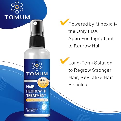 Image of Minoxidil for Men and Women Hair Growth: 5% Minoxidil Topical Spray Hair Regrowth Treatment Stop Hair Thinning and Hair Loss For Stronger Thicker Longer Hair 60ml 2 Pack