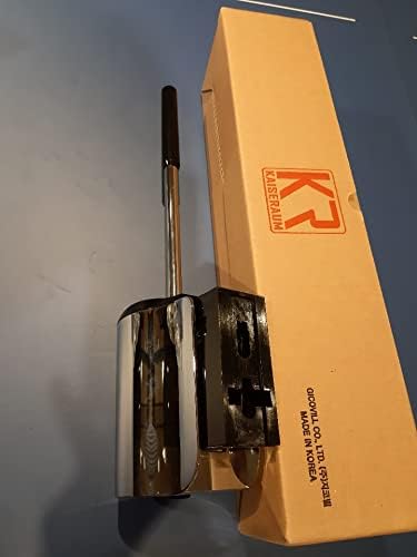 Image of KAISERAUM Toilet Brush and Holder Set for Bathroom Toilet Bowl Cleaning, Semi-Automatic Brush Release, GV-404, ABS, Chrome,14.5x5.1 inch