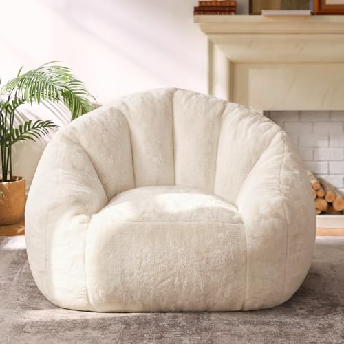 HUGHEAVEN Max Giant Bean Bag Chair, Oversized Bean Bag Sofa for A...