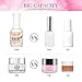 AZUREBEAUTY 4 Pumpkin Maple Dark Colors Fall Dip Powder Nail Kit Starter Halloween Dipping Powder Set, French Nail Art Base Top Activator Liquid Manicure DIY Salon