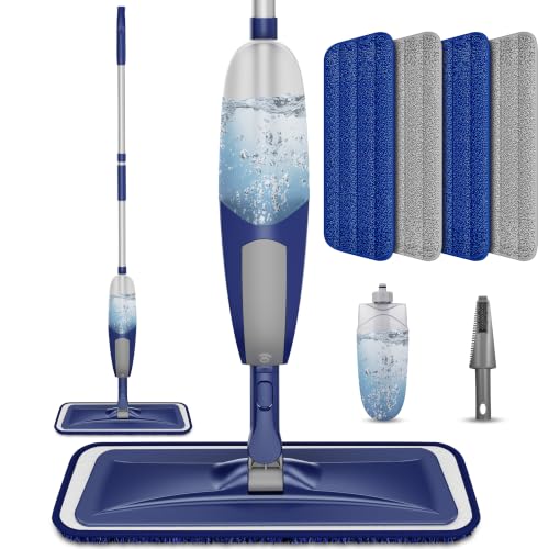 Image of BPAWA Spray Mops for Floor Cleaning: Wet Microfiber Mop for Hardwood Tile