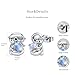 Hypoallergenic Otter Earrings for Women 925 Sterling Silver Sea Otter Studs Created Moonstone Jewelry Gifts for Women Mother Wife Girlfriend Her