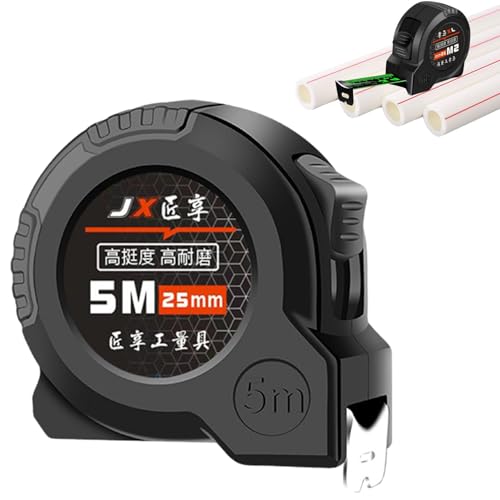 巻き取り式テープメジャー | セルフロック式テープメジャー 5m/7.5m/10m 定規クリアスケール | 正確な測定ツール 防錆 大工 プロ 便利屋 木工労働者向け