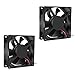 2Pcs 12V 3.14in 0.98in 80mm x 80mm x 25mm DC Fan 8025 Brushless Cooling for PC Computer Case CPU Coolers Radiators 2pin