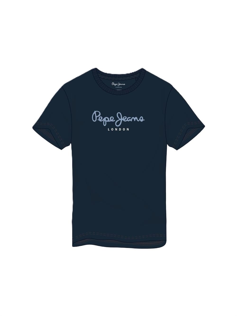 Pepe Jeans Herren Eggo N T-Shirt, Blau (Deep Sea Blue), S