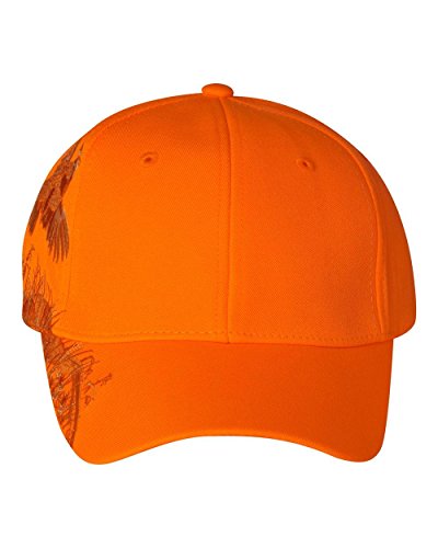 Dri Duck 3200 Wildlife Series Brushed Cotton Cap44; Blaze Quail & Blaze Orange