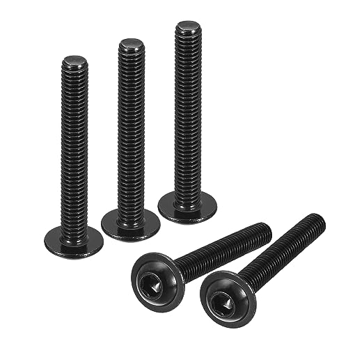 QUARKZMAN Vis À Tête Bombée À Embout Hexagonal Avec Collerette, 30 Pcs M6x50mm - Boulons En Acier Inoxydable 304, Vis À Filetage Complet Pour Installation...