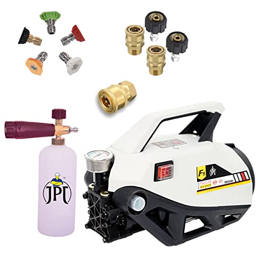 Image of JPT Super Combo F5 Car Pressure Washer Pump with LITE Foam Lance | 5Pcs Pressure Washer Nozzle Tips | Quick Connect Set for Hose and Spray Gun