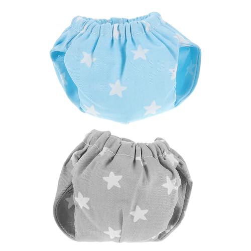 TOBBOMEY Lot de 2 Couches Lavables pour Cochon d'Inde - Couches Réutilisables pour Petits Animaux (Hamster, Lapin) - Modèle Remplaçable Et Confortable - Motif Étoiles