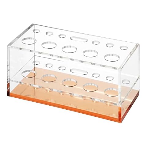Moosy Life Makeup Brush Holder Organizer, Brush Holder for Vanity, Acrylic Makeup Brush Organizer Countertop Makeup Brush Drying Rack, 12 Slots Acrylic Holder Cover