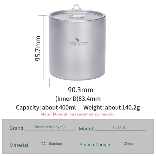 Tasse durable et portable en titane double paroi pour boisson - 3