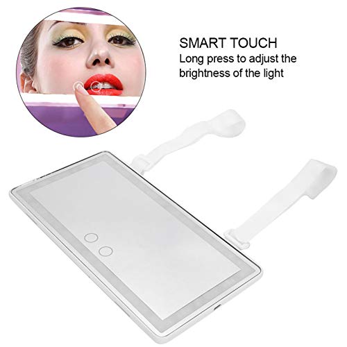 Luz interior de LED para carro, espelho para viseira de carro com espelho de vaidade de luz, espelho