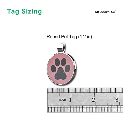 MYLUCKYTAG QR Code Pet ID Tags Dog Tags - Pet Online Profile - Scan QR Receive Instant Pet Location Alert Email