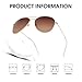 JOOX Polarized Aviator Sunglasses for Women Men, with 100% UV Protection Brown Gradient Lens and Lightweight Metal Frame
