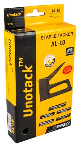 Image of AL-10 Manual Staple Tacker (Lightweight Aluminium Body, Ergonomic Handle Lock for Easy Storage, Visual Refill Window, Ideal for Upholstery & Craft)