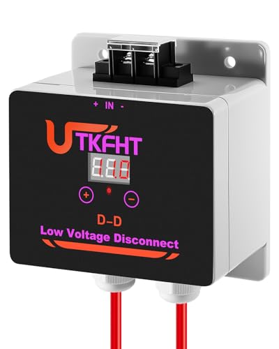 Low Voltage Disconnect Controller, 12V-40V DC-DC Smart Battery Protection Module with Adjustable Cutoff, Silent Solid-State Switch, Real-Time Voltage Monitoring for RV, Solar System, and DC Projects