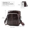 BAIGIO Men's Leather Shoulder Bag Vintage Small Ipad Messenger Bag Business Cross Body Bag Men Casual Hangbag Side Satchel Sling Crossbody Bag for Work Travel Daily, Brown #5