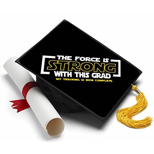 Tassel Toppers Star Wars Force is Strong Grad Cap Topper, Grad Cap Decorations and Graduation Cap Accessories