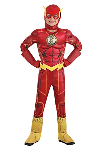 Disfraz Deluxe Flash para Niños, Traje Rojo de Superhéroe miniatura 1