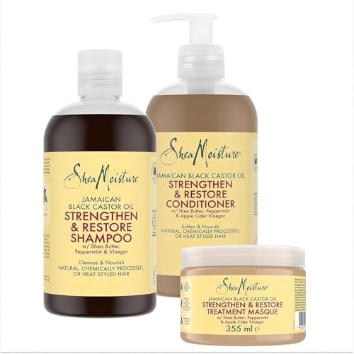 SheaMoisture Jamaican Black Castor Oil - Champú para el cuidado del cabello, 1 x 384 ml,...