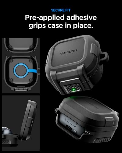 Spigen Lock Fit Hülle Kompatibel mit Samsung Galaxy Buds 4 Pro/Buds 4 (2026) - Matt Schwarz