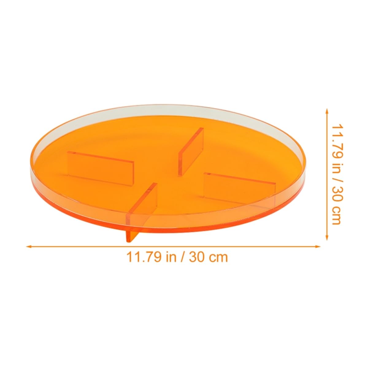 Plateau à Bijoux en Acrylique Orange pour Bagues et Boucles D’oreilles