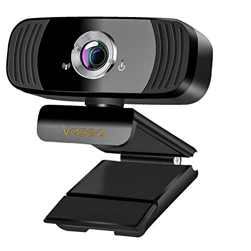 1080P USB Webcam with Microphone, Full HD Webcam for Laptop and Desktop - Video Calling and Recording PC Webcam for Streaming, 360 Degree Rotatable