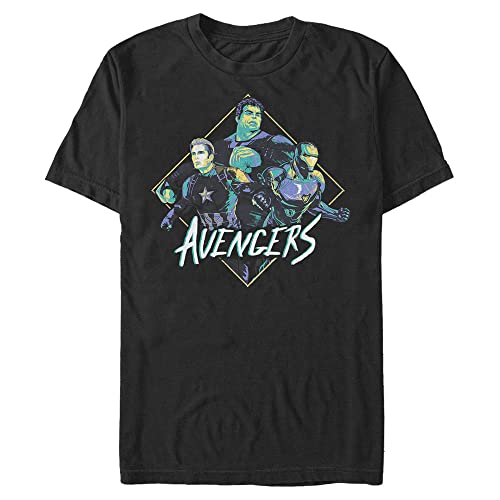 T-shirt Marvel grande taille homme en coton noir confortable style décontracté