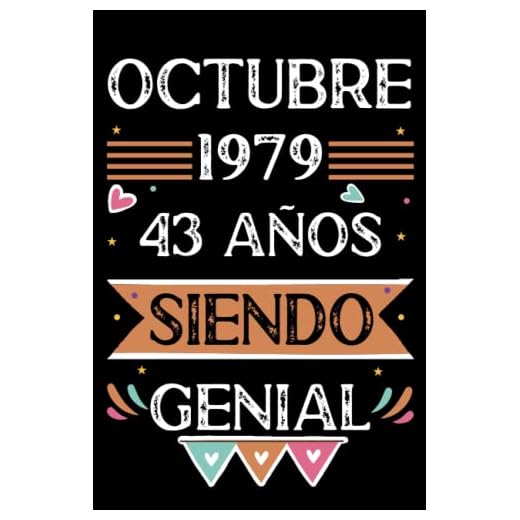 CUADERNO, Octubre 1979,43 Años Siendo Genial: Libro de visitas, cuaderno, 110 páginas de felicitaciones, idea de regalo, regalo Para la esposa, novia, mujer, La madre