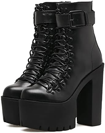 حذاء نسائي بكعب عالٍ من SizZI بكعب عالٍ نسائي مثير من الجلد للخريف مزود بإبزيم معدني وكعب عالٍ بسحاب أسود كبير للنساء (مقاس : 1) حذاء نسائي بكعب عالٍ من SizZI بكعب عالٍ نسائي مثير من الجلد للخريف مزود بإبزيم معدني وكعب عالٍ بسحاب أسود كبير للنساء (مقاس : 1)