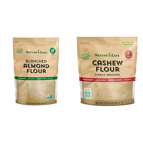 Nature's Eats Blanched Almond Flour (64 Ounce) and Cashew Flour Finely Ground (32 Ounce)