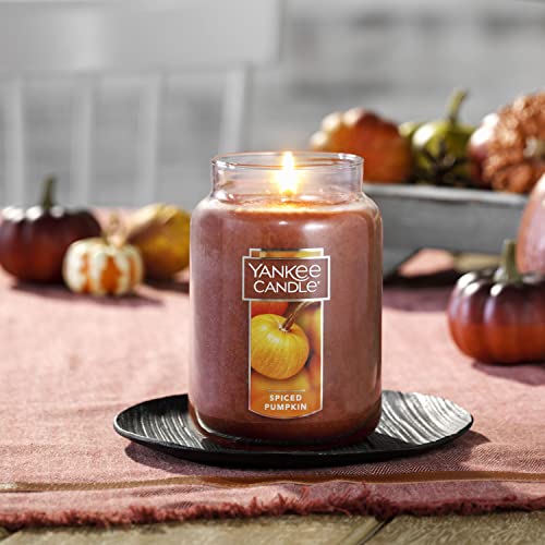 Yankee Candle Spiced Pumpkin Scented, Classic 22Oz Large Jar Single Wick Candle, Over 110 Hours Of Burn Time #TOP3