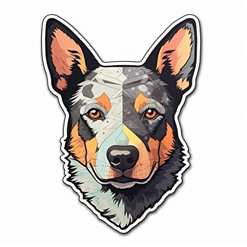 Yoonek Graphics Australian Cattle Australian Cattle Dog Vinyl Decal Sticker for Car, Laptop, Tumbler, More. #0010351-4"