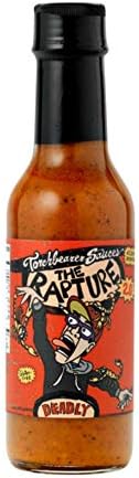 TorchBearer Sauces The Rapture Trinidad Scorpion Pepper Hot Sauce, 5 Fl Oz - Deadly Hot - All Natural, Vegan, Extract-Free, Made in USA