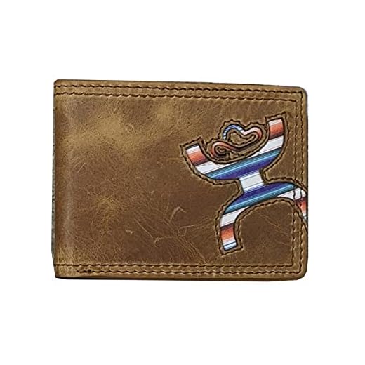 HOOEY Bi-Fold Leather Men's Wallet (Hands-Up -- Sunset Serape)