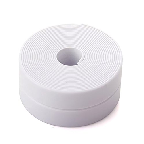 Daycount Tape Caulk Strip Seal for Toliet Bathtub, Sink, Kitchen, Wall Edge, Self Adhesive Corner Liner 126''x1.57'' (White)