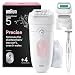Braun Silk·épil 5 Epilator for Women, Wet & Dry Electric Hair Remover, Lady Shaver for Body & Facial Hair, Includes Trimmer, Bikini Trimmer & Beginner Cap, 5-251, Flamingo Pink